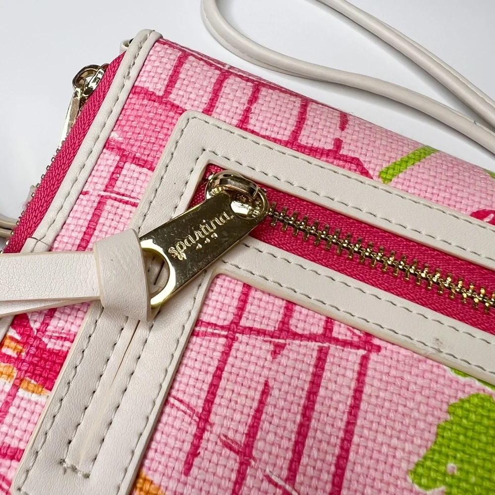 Spartina 449 Wristlet Multi Phone Wallet Willson Floral Bird Cage Print